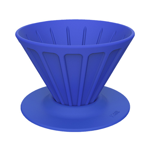 Xiong and Yang Coffee Portable Silicone Filter Cup Blue
